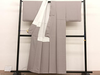 平和屋着物■毛利ゆき子　色無地　夢おもい　赤白橡色　正絹　逸品　BAAX2817hv