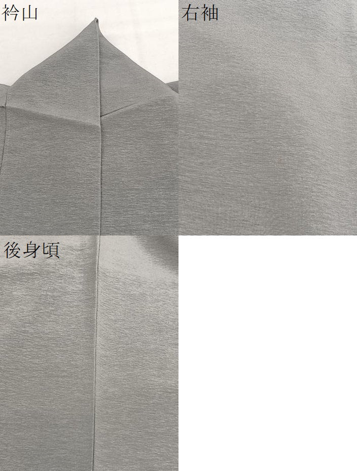 平和屋着物●京加賀友禅　百貫達雄監修　色無地　利休白茶色　ワンポイント：枝花文　正絹　逸品　BAAX2822hv
