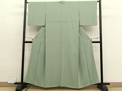 平和屋着物■上質な色無地　柳茶色　正絹　逸品　BAAX2824hv