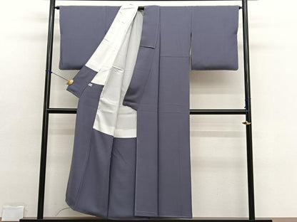 平和屋着物■上質な色無地　葡萄鼠色　正絹　逸品　未使用　BAAX2825hv