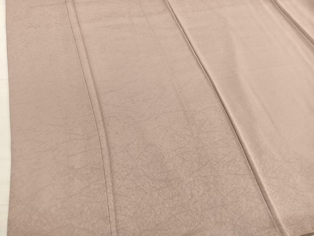 平和屋着物■上質な色無地　氷割れ地紋　赤白橡色　正絹　逸品　BAAX2831hv
