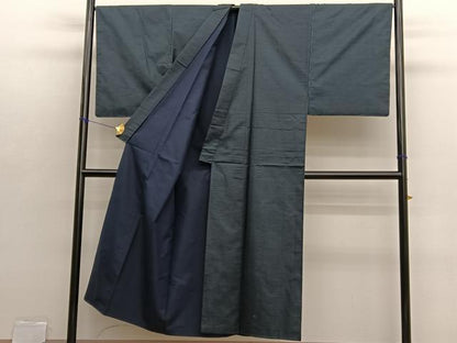 平和屋着物●男性　本場大島紬　アンサンブル　長襦袢（袷）セット　100亀甲　総詰め　正絹　逸品　未使用　BAAX2841hv