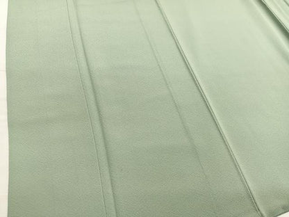 平和屋着物●上質な色無地　作家物　裏葉柳色　ロング丈　正絹　逸品　BAAX2843hv