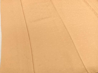 平和屋着物●上質な色無地　更紗花地紋　萱草色　正絹　逸品　BAAX2844hv