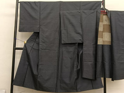 平和屋着物■男性　本場大島紬　アンサンブル　80亀甲　総詰め　正絹　逸品　BAAX2845hv
