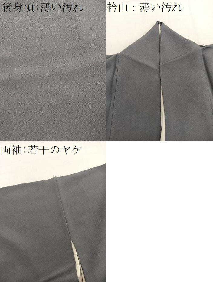 平和屋着物■上質な色無地　源氏鼠色　正絹　逸品　BAAX2847hv