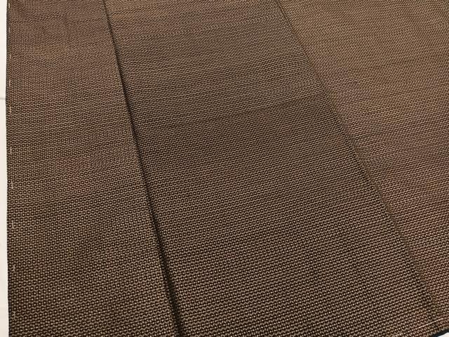 平和屋着物■男性　紬　アンサンブル　亀甲文様　羽裏：獅子　正絹　逸品　未使用　BAAX2850hv