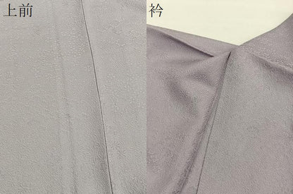 平和屋着物●上質な色無地　草花地紋　薄葡萄色　ロング丈　正絹　逸品　BAAX2853hv