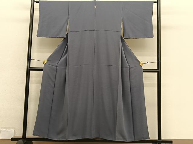 平和屋着物■上質な色無地　墨色　正絹　逸品　BAAX2857hv