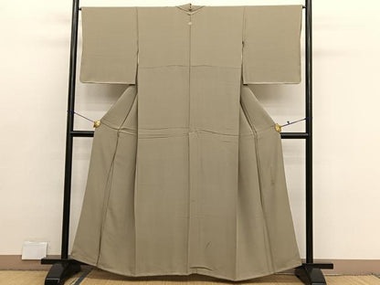 平和屋着物●上質な色無地　作家物　幻の染　岩石染　榛色　正絹　逸品　未使用　BAAX2858hv