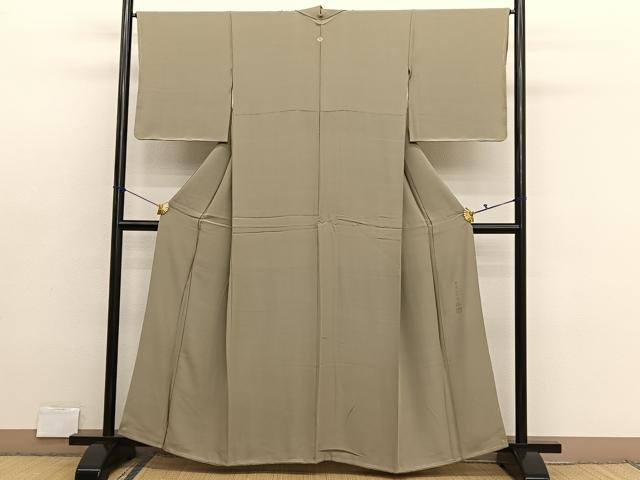 平和屋着物●上質な色無地　作家物　幻の染　岩石染　榛色　正絹　逸品　未使用　BAAX2858hv