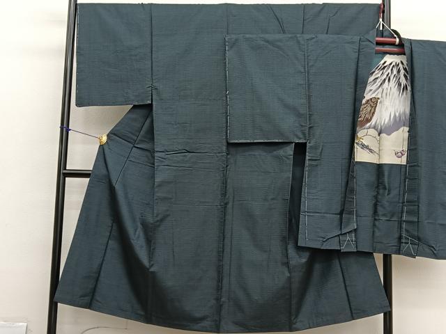 平和屋着物■男性　本場大島紬　アンサンブル　100亀甲　総詰め　羽裏：初夢　正絹　逸品　BAAX2859hv