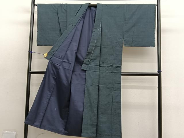 平和屋着物■男性　本場大島紬　アンサンブル　100亀甲　総詰め　羽裏：初夢　正絹　逸品　BAAX2859hv