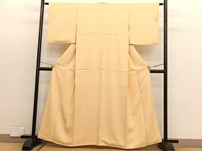 平和屋着物■上質な色無地　萱草色　正絹　逸品　BAAX2860hv