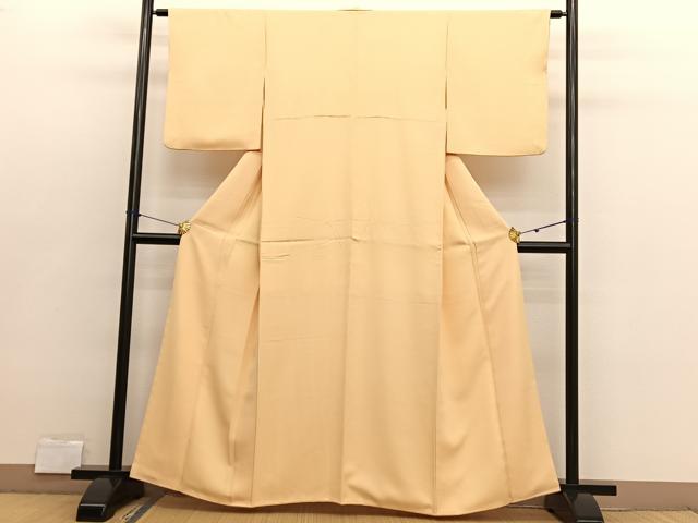 平和屋着物■上質な色無地　萱草色　正絹　逸品　BAAX2860hv