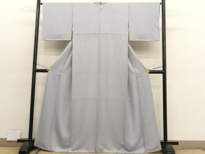 平和屋着物●上質な色無地　万雄彩　黄金染　藤色　反端付き　正絹　逸品　未使用　BAAX2862hv