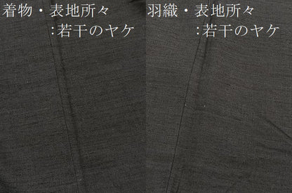 平和屋着物■男性　紬　アンサンブル　霞文　正絹　逸品　BAAX2868hv