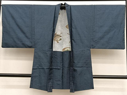 平和屋着物●男性　本場大島紬　アンサンブル　長襦袢（袷）セット　100亀甲　総詰め　正絹　逸品　BAAX2870hv