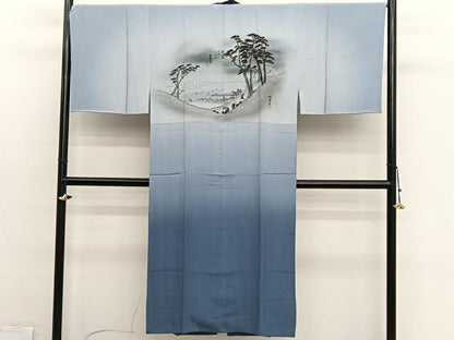 平和屋着物●男性　本場大島紬　アンサンブル　長襦袢（袷）セット　100亀甲　総詰め　正絹　逸品　BAAX2870hv