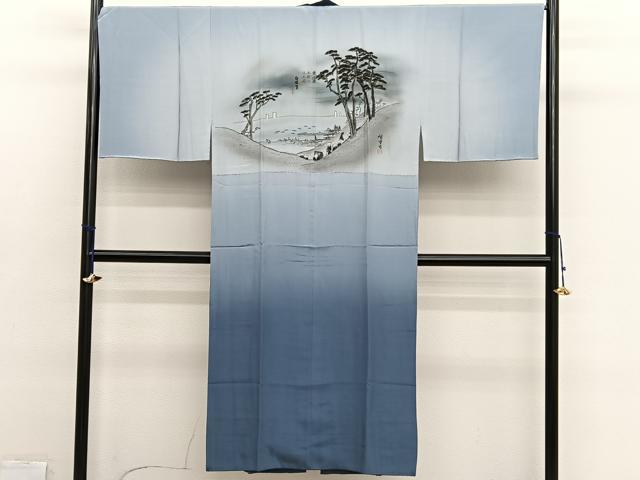 平和屋着物●男性　本場大島紬　アンサンブル　長襦袢（袷）セット　100亀甲　総詰め　正絹　逸品　BAAX2870hv