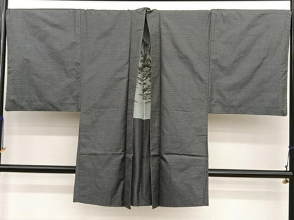 平和屋着物●男性　本場大島紬　アンサンブル　長襦袢（袷）セット　100亀甲　総詰め　正絹　逸品　BAAX2872hv