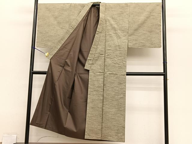 平和屋着物●男性　紬　アンサンブル　霞文　正絹　逸品　BAAX2873hv