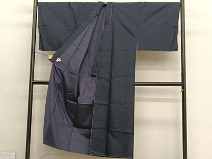 平和屋着物●男性　紬　アンサンブル　長襦袢（無双仕立て）セット　蝋色　正絹　逸品　未使用　BAAX2876hv