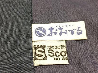 平和屋着物●男性　紬　アンサンブル　長襦袢（無双仕立て）セット　蝋色　正絹　逸品　未使用　BAAX2876hv