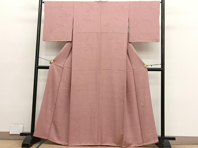 平和屋着物■江戸小紋　作家物　花唐草文　草木染　正絹　逸品　BAAX2886hv
