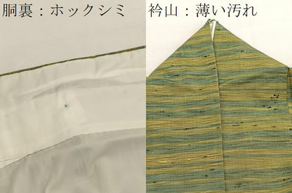 平和屋着物■上質な紬　横段文　正絹　逸品　BAAX2891hv