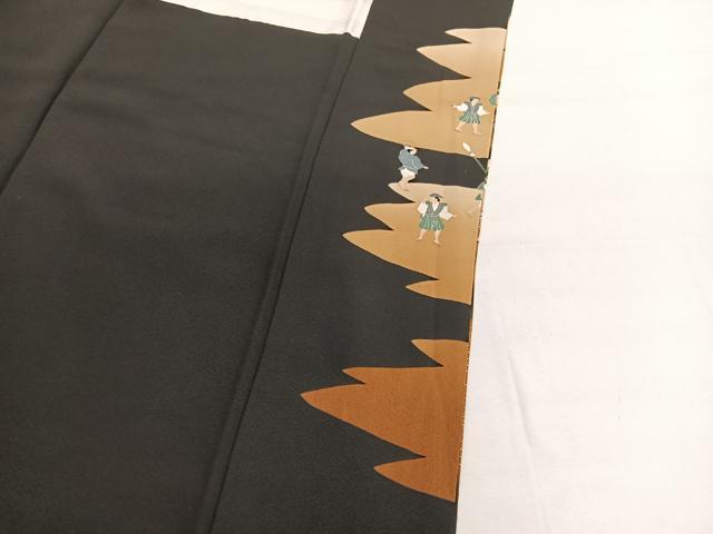 平和屋着物■豪華黒留袖　作家物　駒刺繍　祇園祭　暈し染め　金彩　正絹　逸品　BAAX2894hv