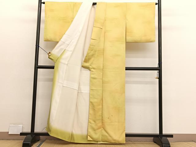平和屋着物■上質な小紋　立波地紋　暈し染め　正絹　逸品　BAAX2897hv