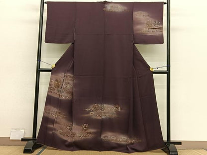 平和屋着物■訪問着　向かい鳳凰飾花文　暈し染め　金銀彩　正絹　逸品　BAAX2898hv