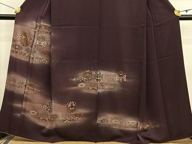 平和屋着物■訪問着　向かい鳳凰飾花文　暈し染め　金銀彩　正絹　逸品　BAAX2898hv