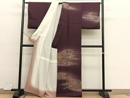 平和屋着物■訪問着　向かい鳳凰飾花文　暈し染め　金銀彩　正絹　逸品　BAAX2898hv