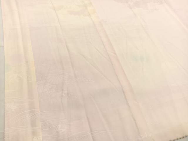 平和屋着物■長襦袢　無双仕立て　竜田川花文　暈し染め　半衿刺繍　正絹　逸品　BAAX2902hv
