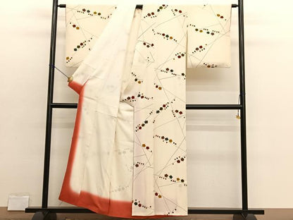 平和屋着物■上質な小紋　切嵌梅文　正絹　逸品　BAAX2904hv