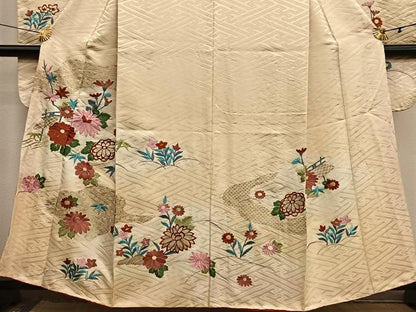 平和屋着物■豪華振袖　刺繍　草花文　暈し染め　金彩　正絹　逸品　BAAX2905hv