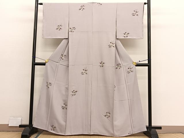 平和屋着物■上質な小紋　絞り　枝花文　正絹　逸品　BAAX2906hv