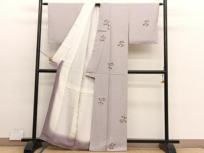 平和屋着物■上質な小紋　絞り　枝花文　正絹　逸品　BAAX2906hv