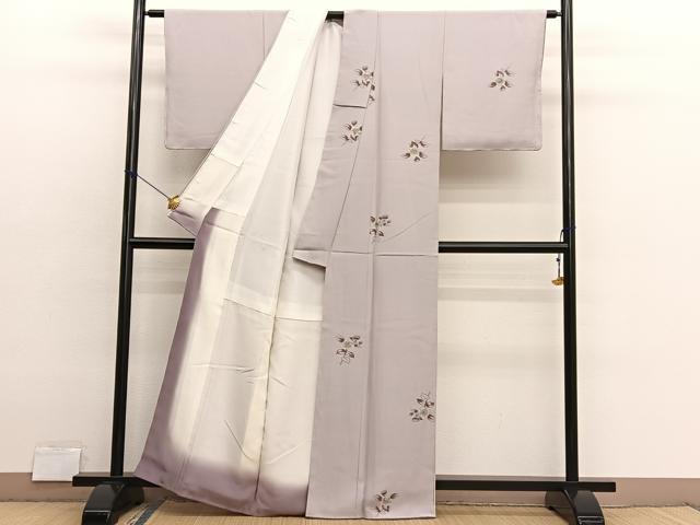 平和屋着物■上質な小紋　絞り　枝花文　正絹　逸品　BAAX2906hv