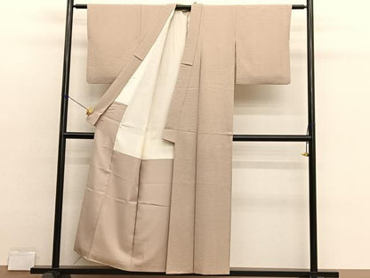 平和屋着物■上質な色無地　香色　正絹　逸品　BAAX2908hv