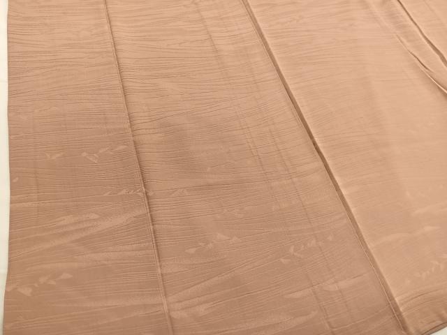 平和屋着物■上質な色無地　枝葉地紋　伽羅色　正絹　逸品　BAAX2911hv