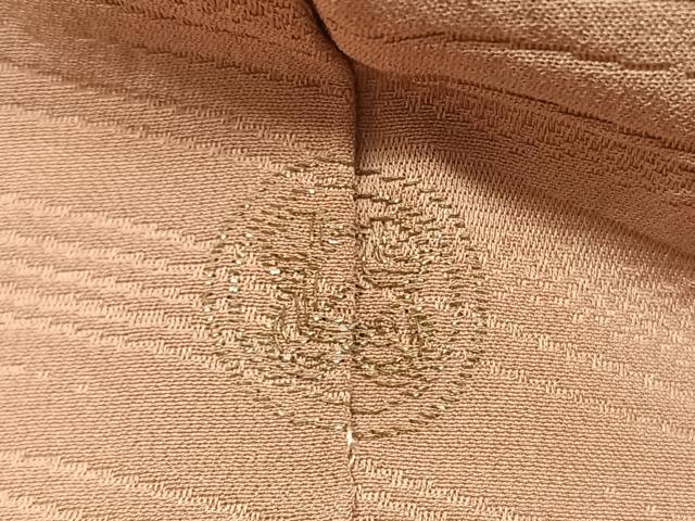 平和屋着物■上質な色無地　枝葉地紋　伽羅色　正絹　逸品　BAAX2911hv