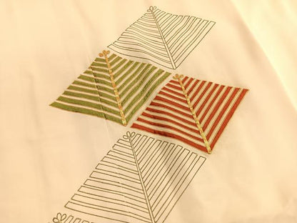 平和屋着物■訪問着　駒刺繍　若松葉菱文　金彩　正絹　逸品　BAAX2915hv
