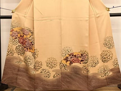平和屋着物●訪問着　地紙花文　金彩　正絹　逸品　BAAX2916hv