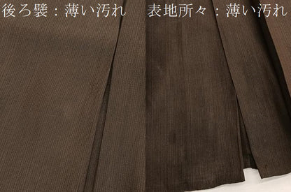 平和屋着物●男性　行灯袴　縞　正絹　逸品　BAAX2917hv
