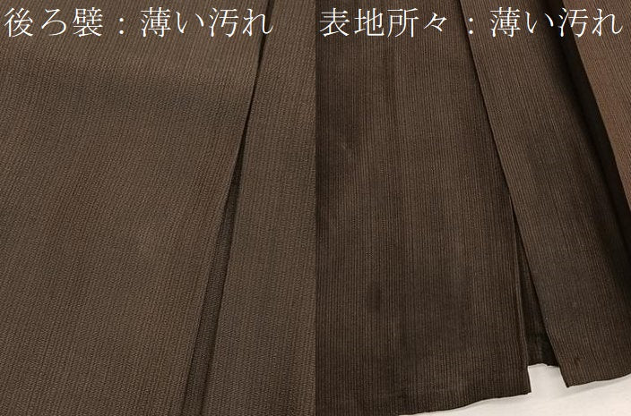 平和屋着物●男性　行灯袴　縞　正絹　逸品　BAAX2917hv