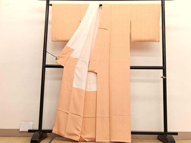 平和屋着物■上質な色無地　草花地紋　ときがら茶色　正絹　逸品　BAAX2923hv
