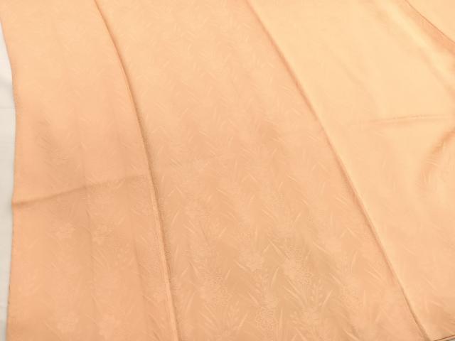 平和屋着物■上質な色無地　草花地紋　ときがら茶色　正絹　逸品　BAAX2923hv